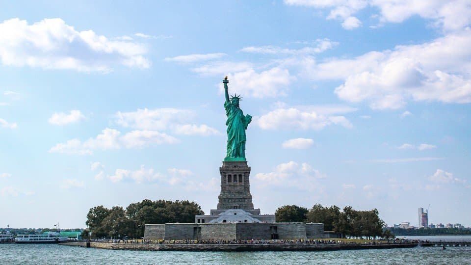 Die Freiheitsstatue in New York.
