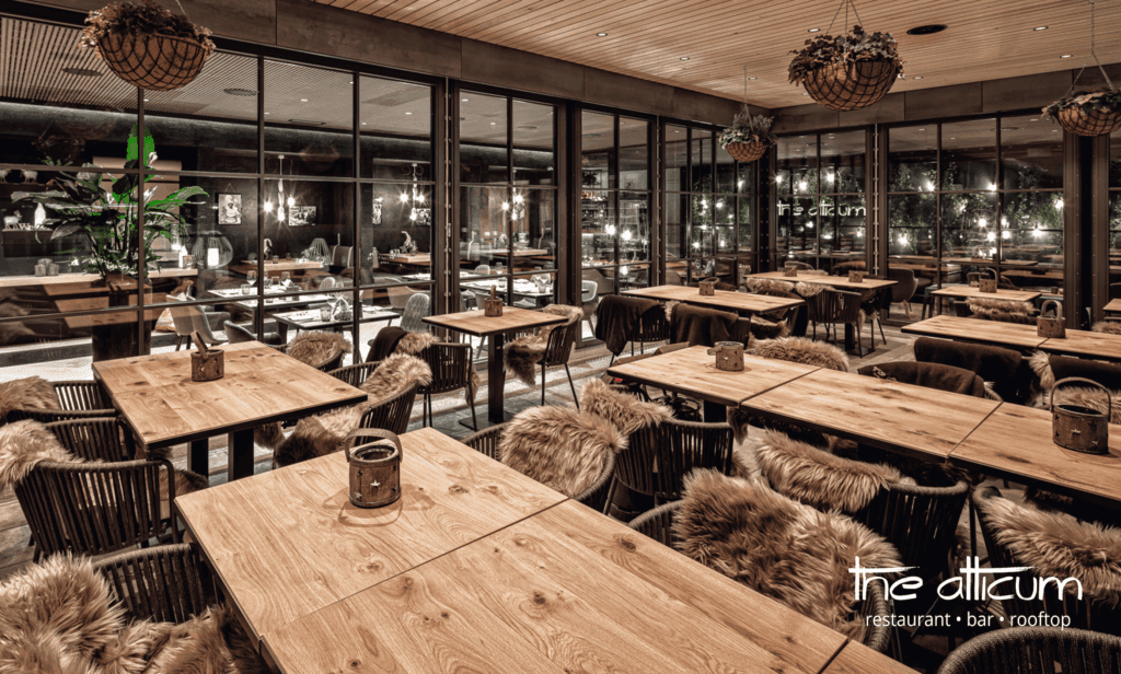 Die Terrasse des Restaurant Atticum