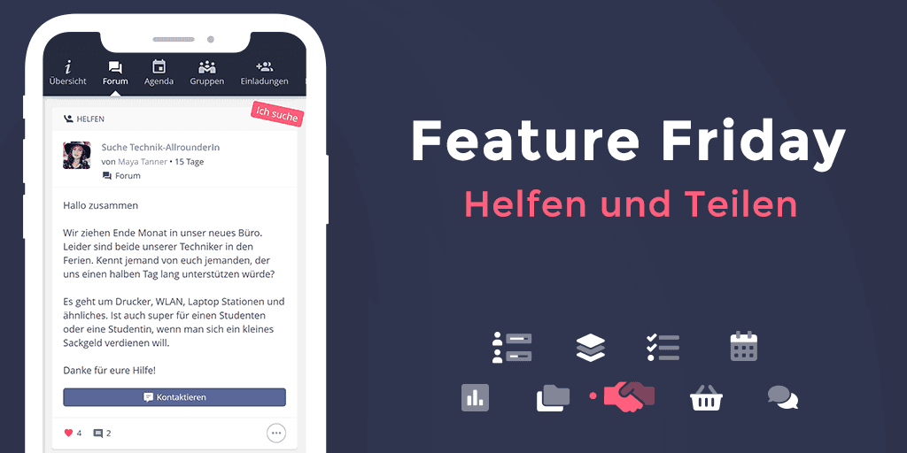 Hilfe anbieten oder Hilfe finden mit beUnity