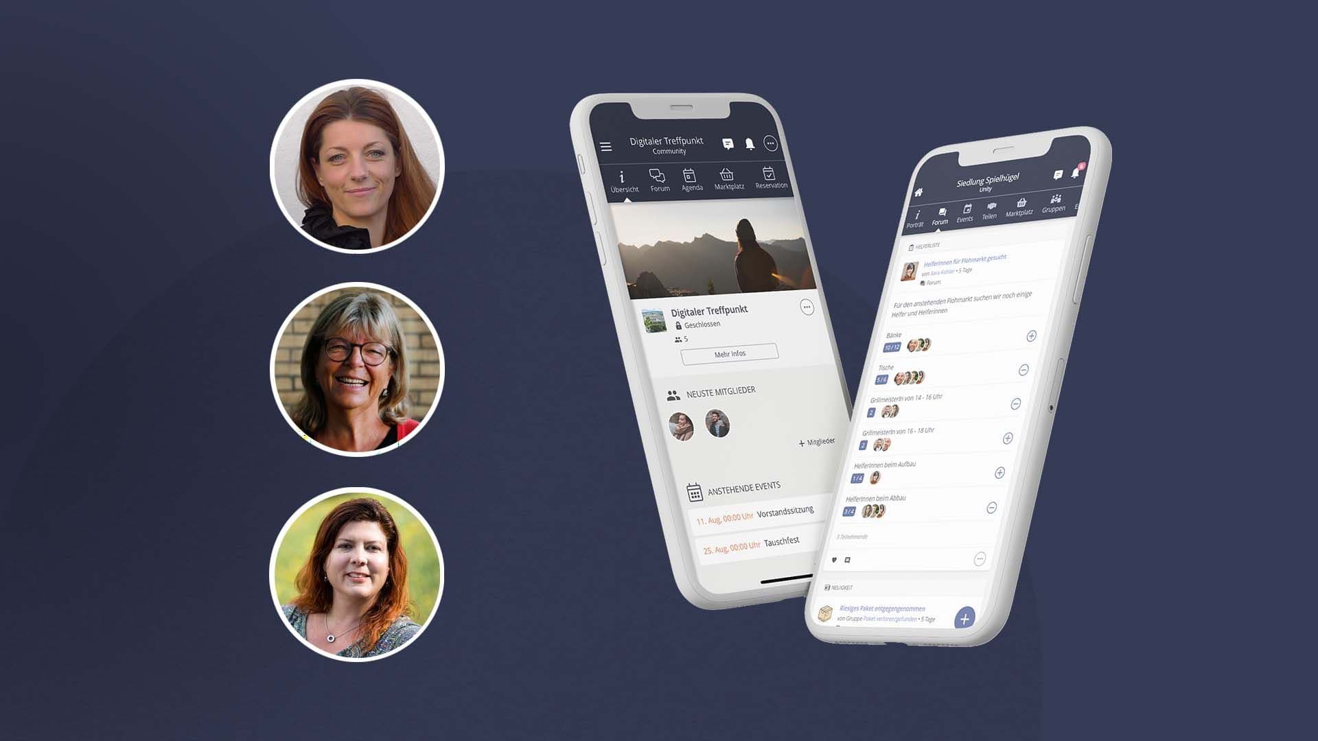 Drei Siedlungen, eine App: beUnity-Kundinnen geben einen Einblick in ihren digitalen Treffpunkt