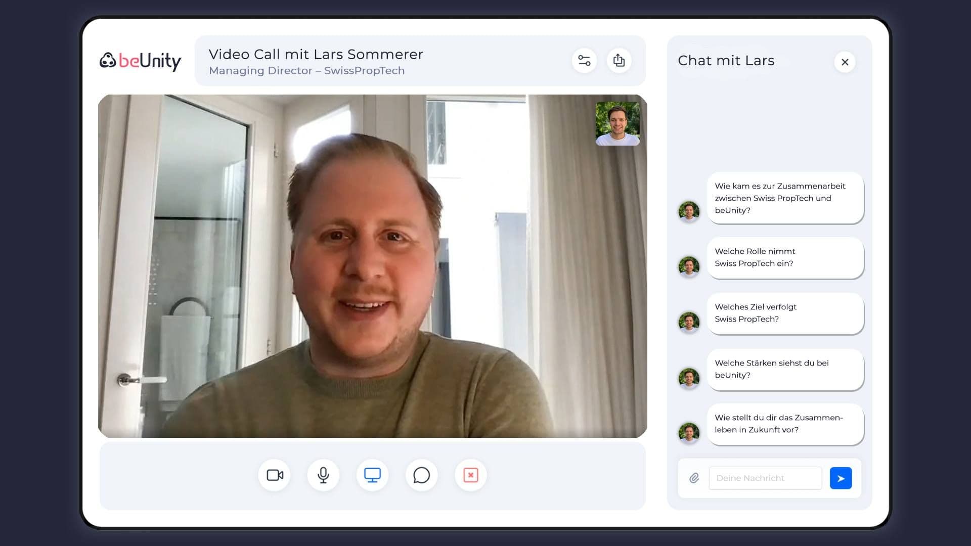 Lars Sommerer von SwissPropTech im Interview zur Partnerschaft mit beUnity