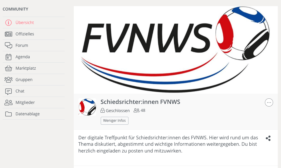 Die neue Kommunikationsplattform für die Schiedsrichter:innen des FVNWS.